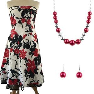 ‎City Triangles dress w/matching necklace set